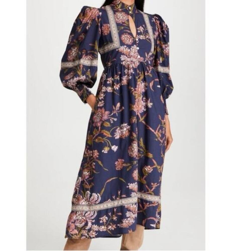 Love the‎ label Midi Dress Small Wanda Print cottagecore puff long sleeve floral